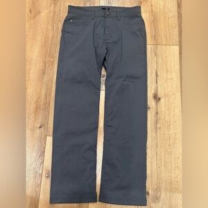Prana Brion Pants Men's 32x31 Gray Slim Fit Stretch Outdoor Hiking M4BN32312